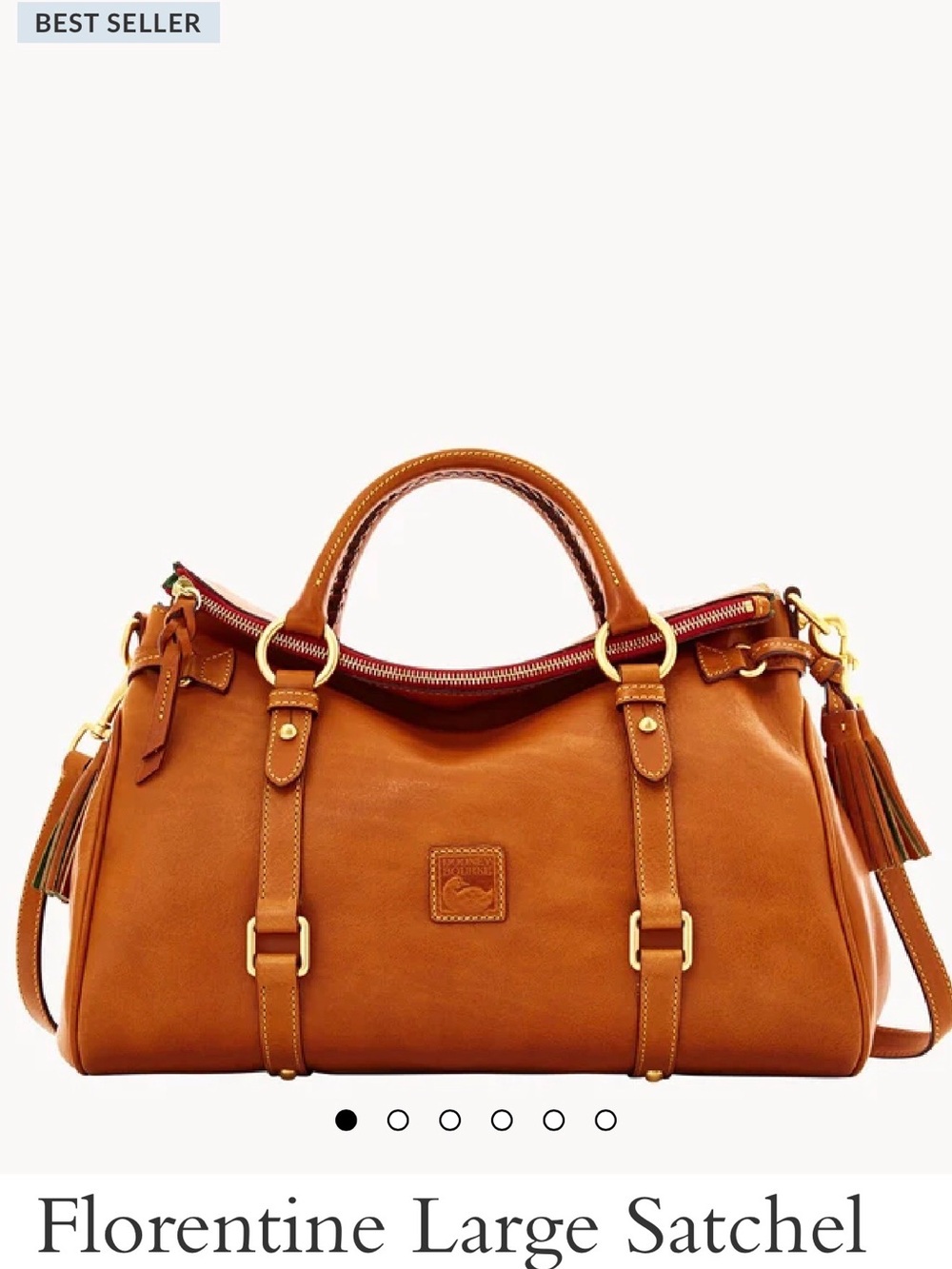 NEW Dooney & Bourke Florentine large Satchel with Gold Hardware